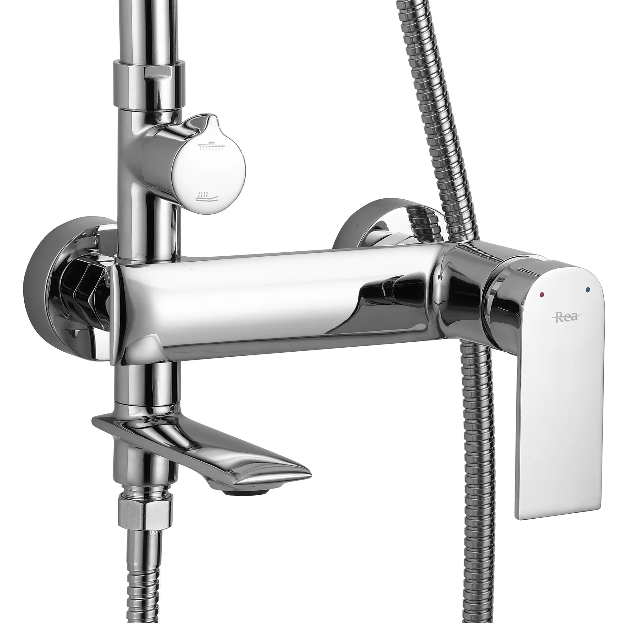 Set de duș culoare crom înălțime 136 cm material alamă/ABS model Veneta Chrome [4]