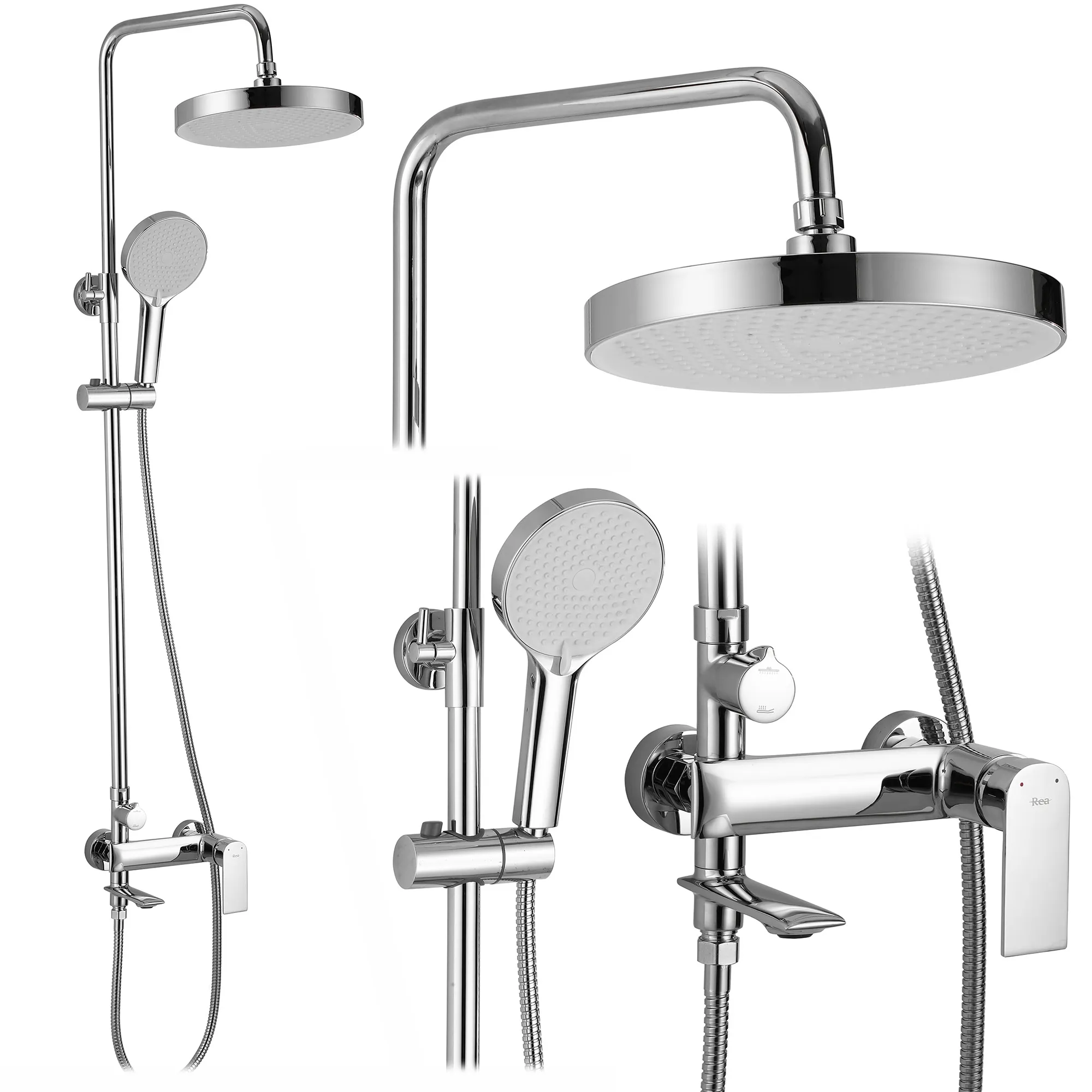 Set de duș culoare crom înălțime 136 cm material alamă/ABS model Veneta Chrome [2]