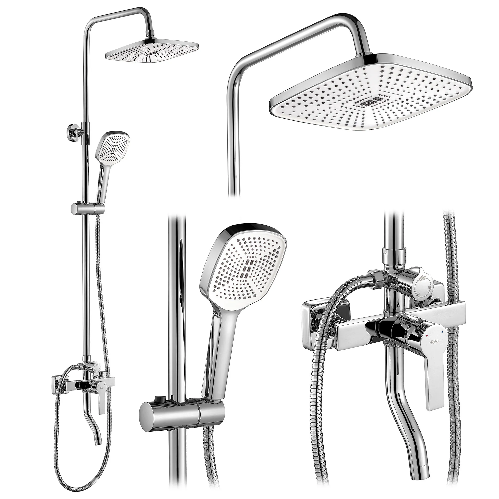 Set de duș culoare crom lucios înălțime 144 cm model Argus Chrome [2]