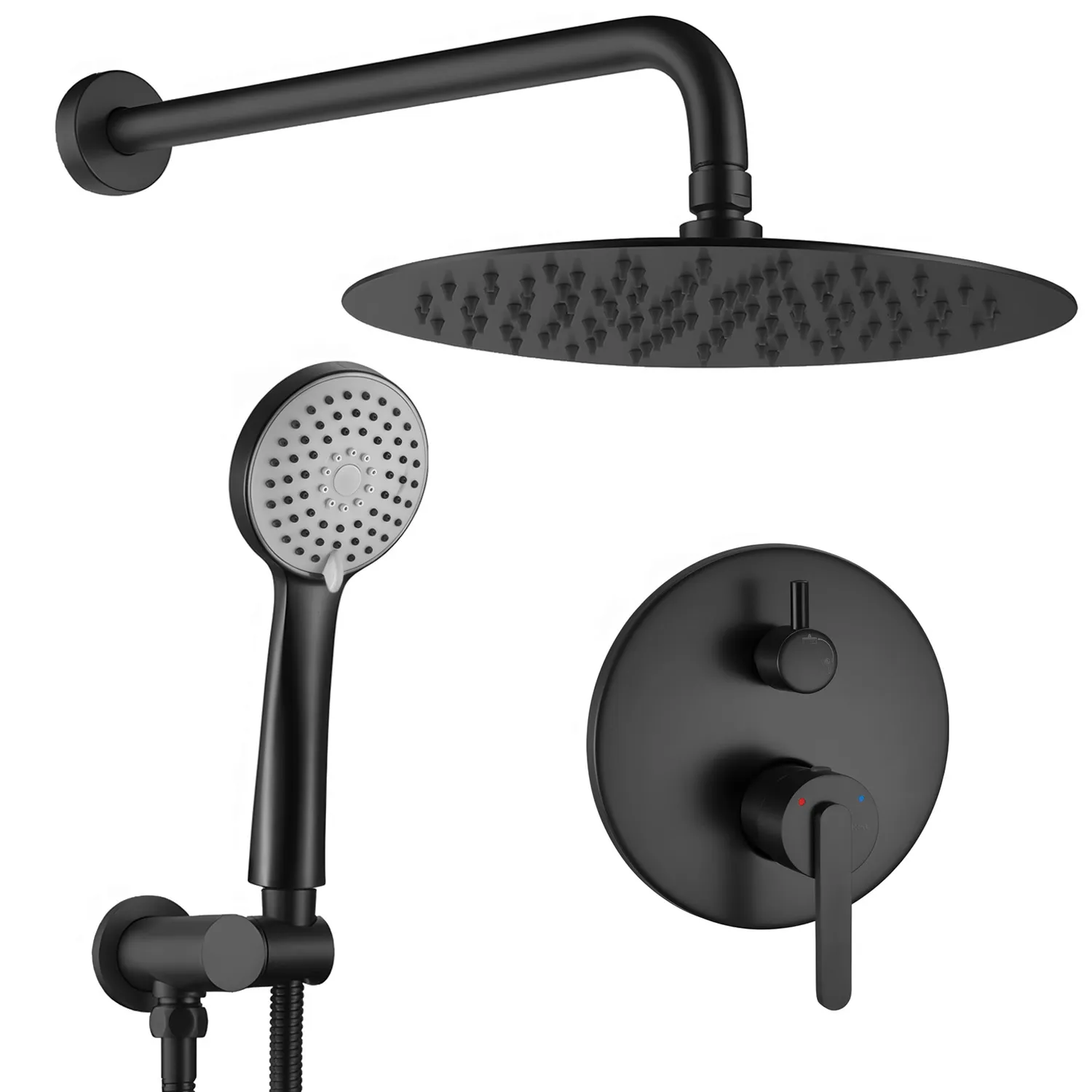 Set de duș culoare neagră înălțime 17 cm model Ontario Black [1]