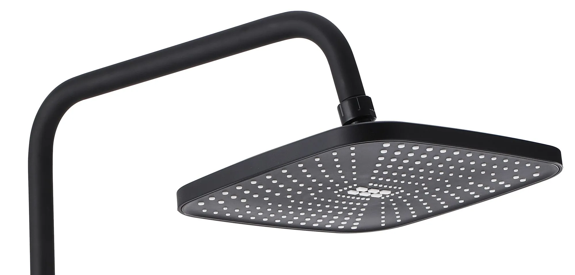 Set de duș culoare negru mat înălțime 144 cm material alamă/ABS model Storm Black Mat [5]