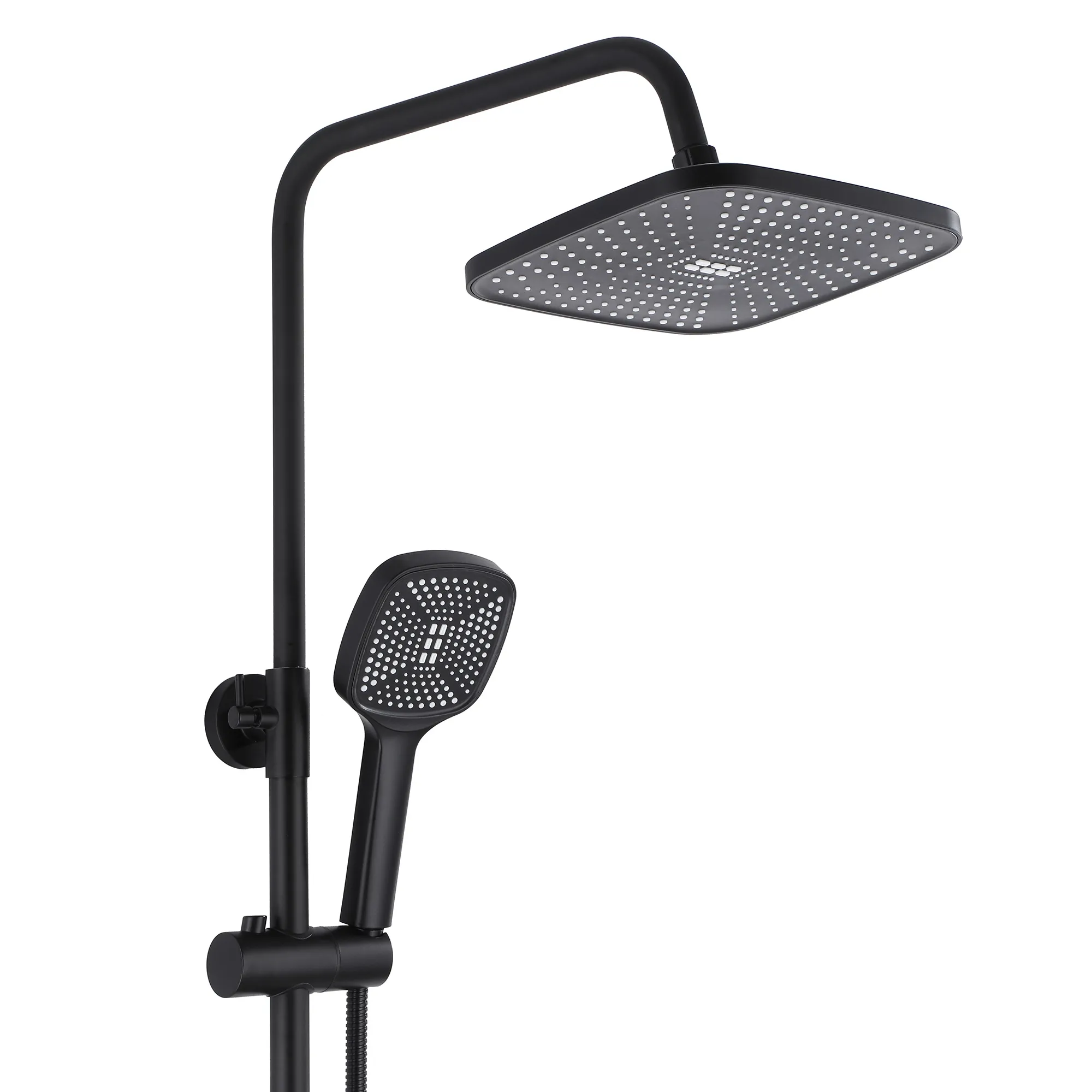 Set de duș culoare negru mat înălțime 144 cm material alamă/ABS model Argus Black Mat [3]