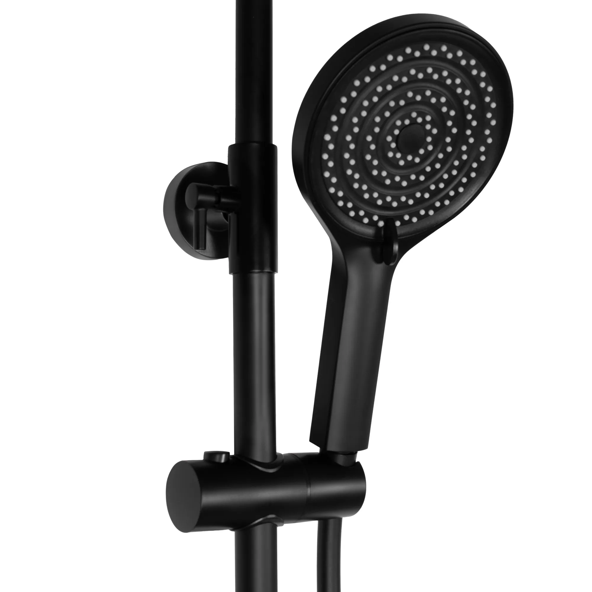 Set de duș culoare negru mat înălțime 120 cm material alamă/ABS model Savio Led Black [8]