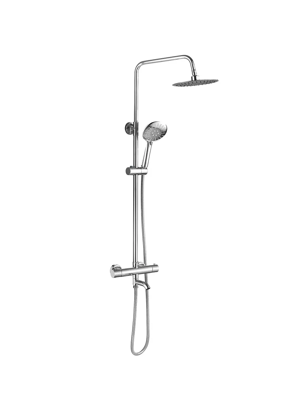 Set de duș finisaj crom lucios înălțime 125 cm model Lungo Diamond Crom [1]