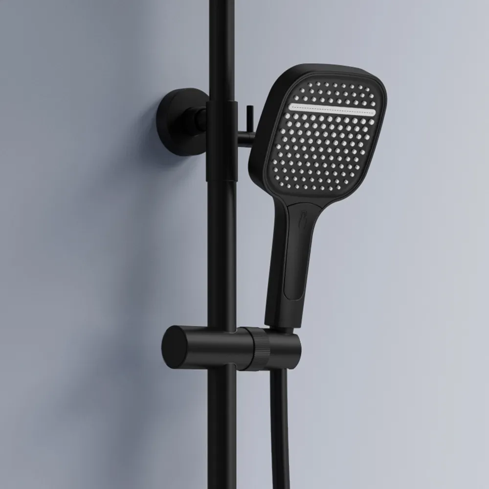 Set de duș finisaj negru mat înălțime 100 cm model Bari Black [6]