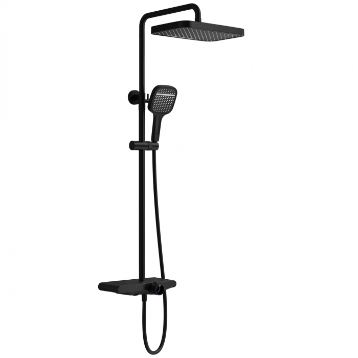 Set de duș finisaj negru mat înălțime 100 cm model Bari Black [1]