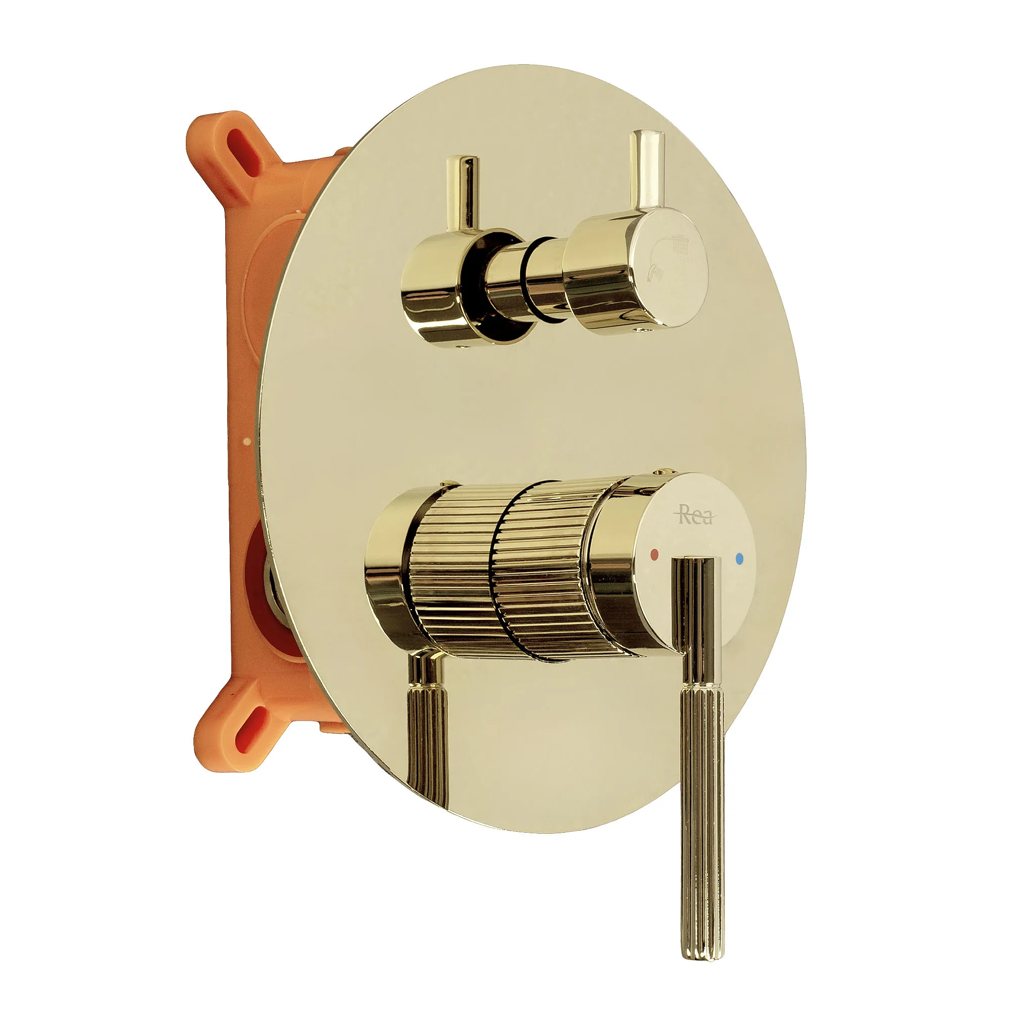 Set de duș încastrat finisaj auriu lucios înălțime 15 cm model Argon Gold [2]