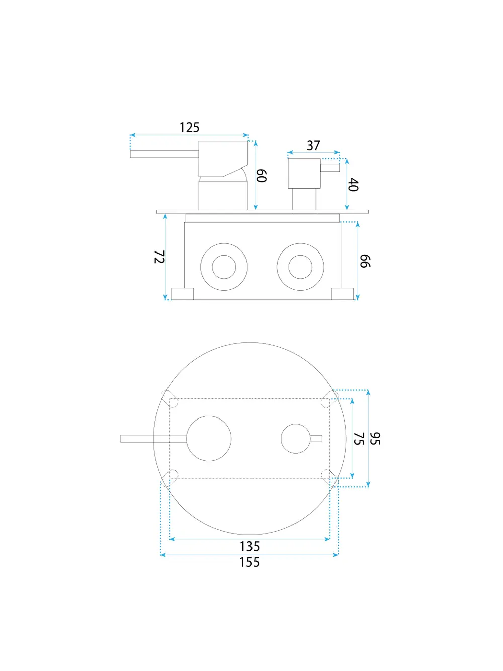 Set de duș încastrat finisaj auriu lucios model Lungo Diamond Gold [7]