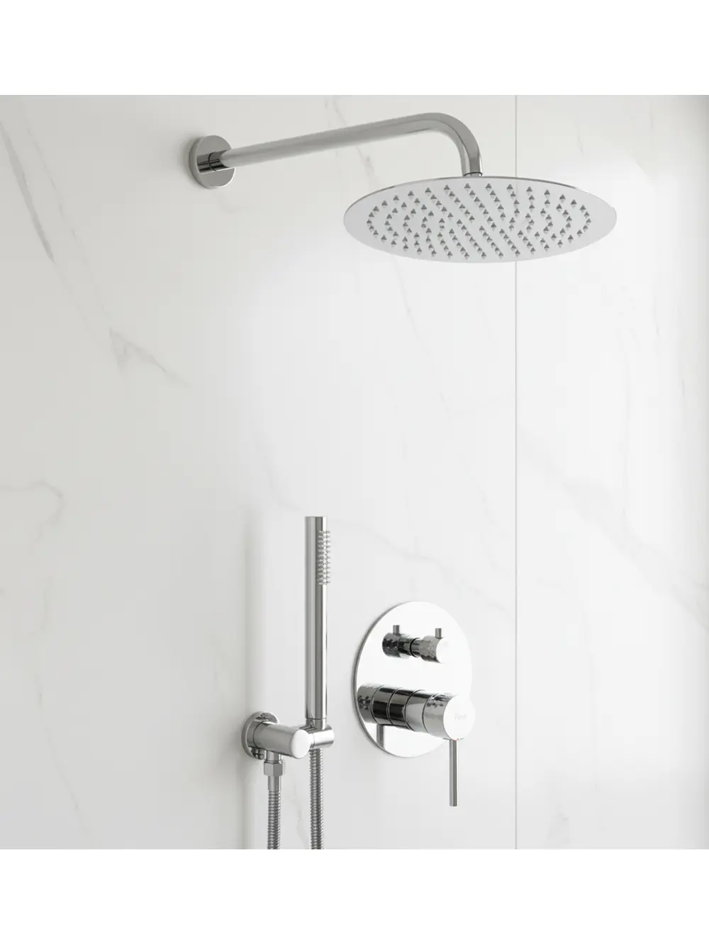 Set de duș încastrat finisaj crom lucios model Lungo Diamond Chrome [2]