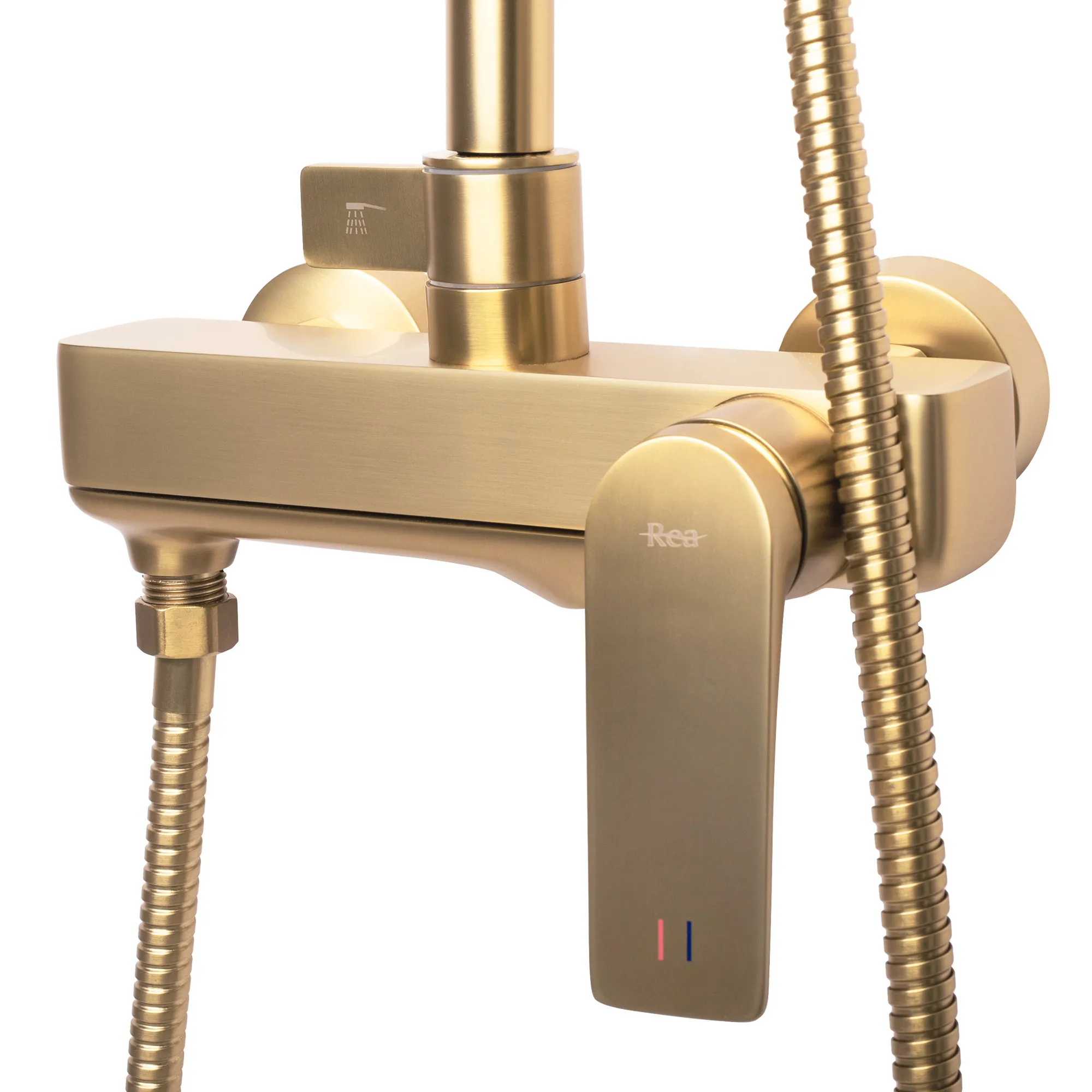Set de duș culoare auriu periat înălțime 153 cm material alamă/ABS model Avalon Gold Brushed [5]