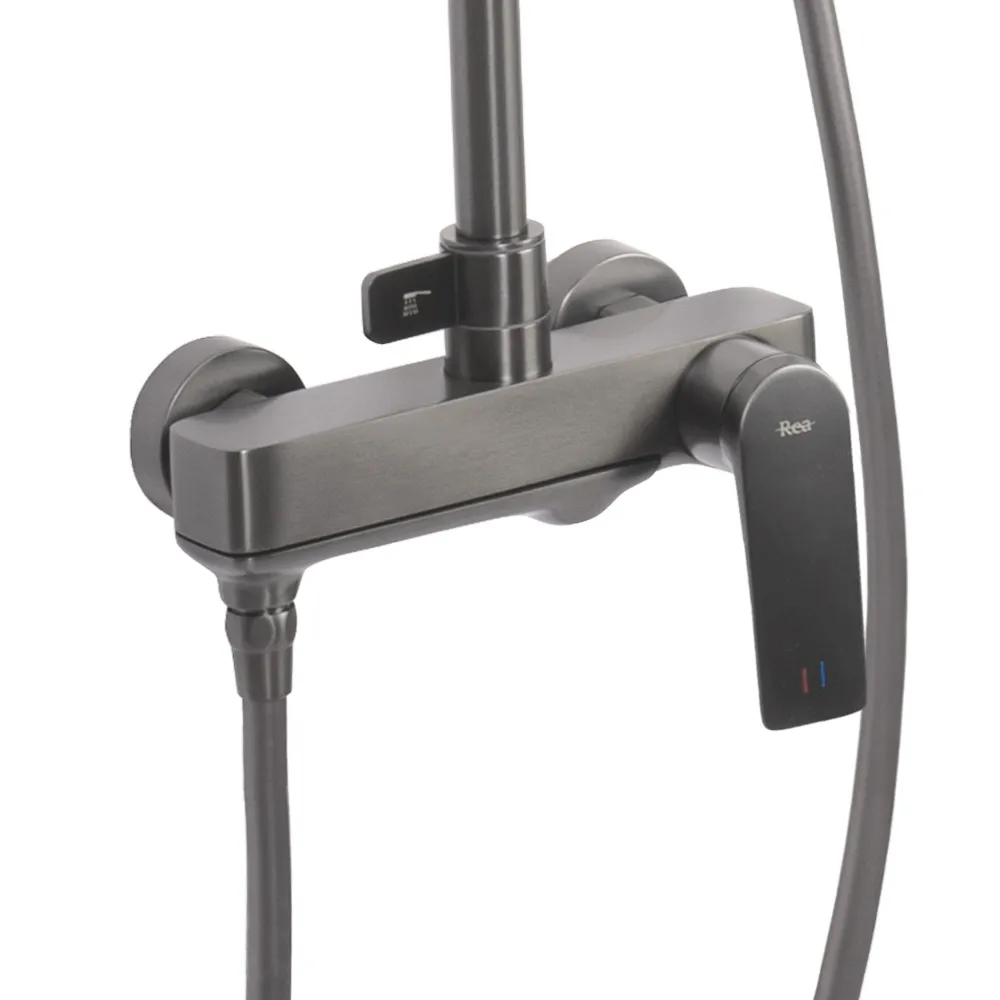 Set de duș culoare titanium înălțime 153 cm material alamă/ABS model Avalon Titanium [5]