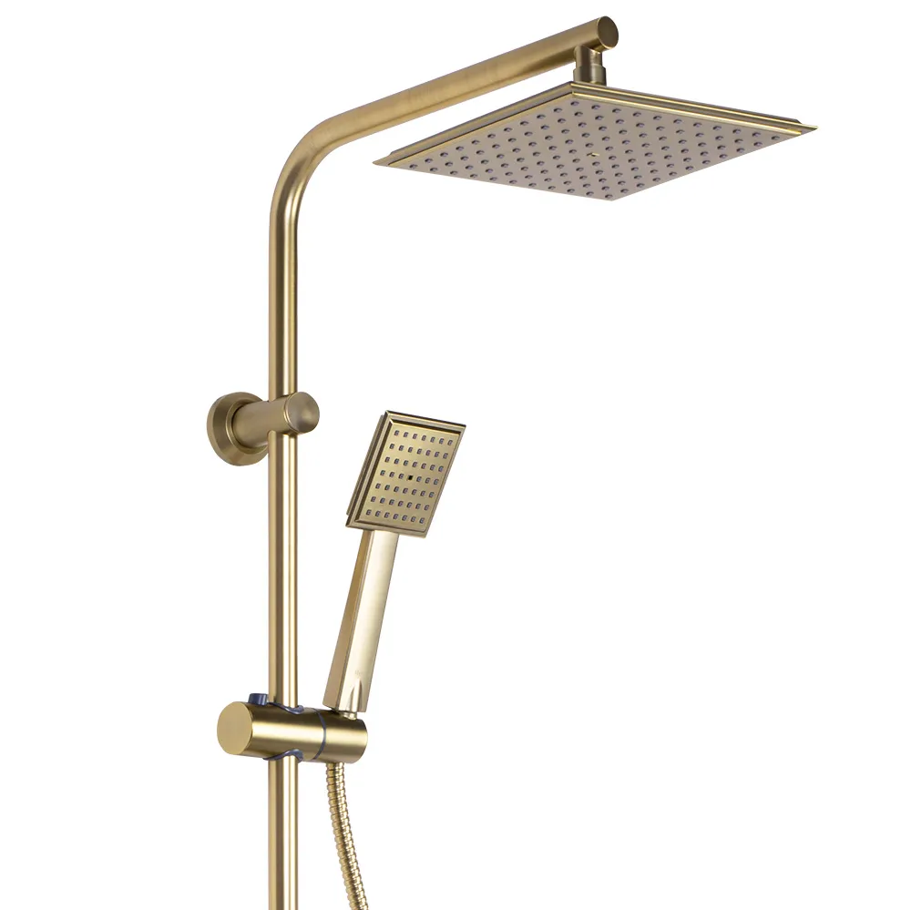 Set de duș culoare auriu periat înălțime 105 cm material alamă/ABS model Bravo Gold Brushed [4]