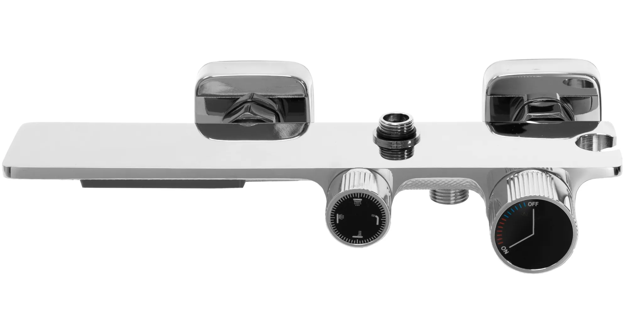 Set de duș culoare crom înălțime 114 cm material alamă/ABS model Helix Chrome [6]