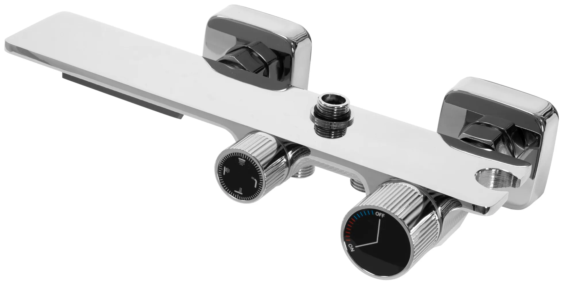 Set de duș culoare crom înălțime 114 cm material alamă/ABS model Helix Chrome [5]