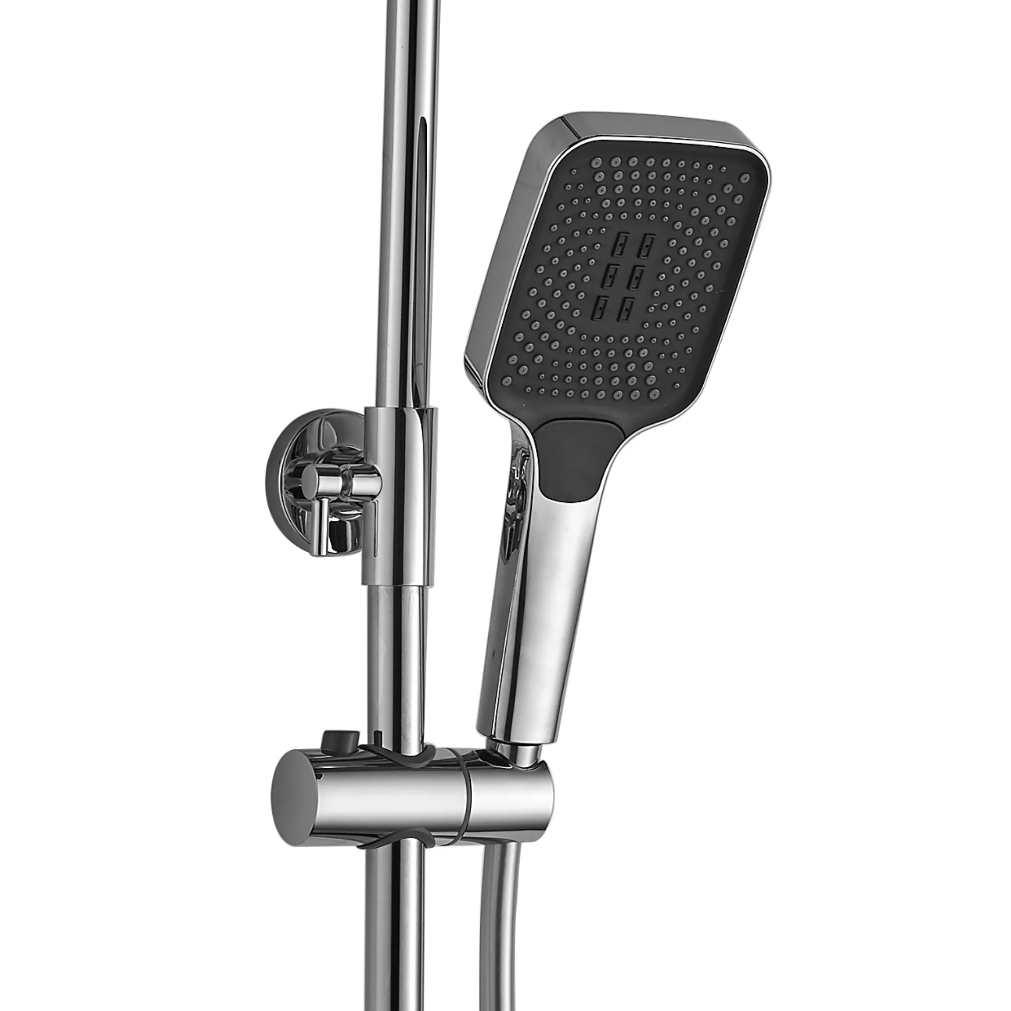 Set de duș culoare crom înălțime 114 cm material alamă/ABS model Helix Chrome [8]