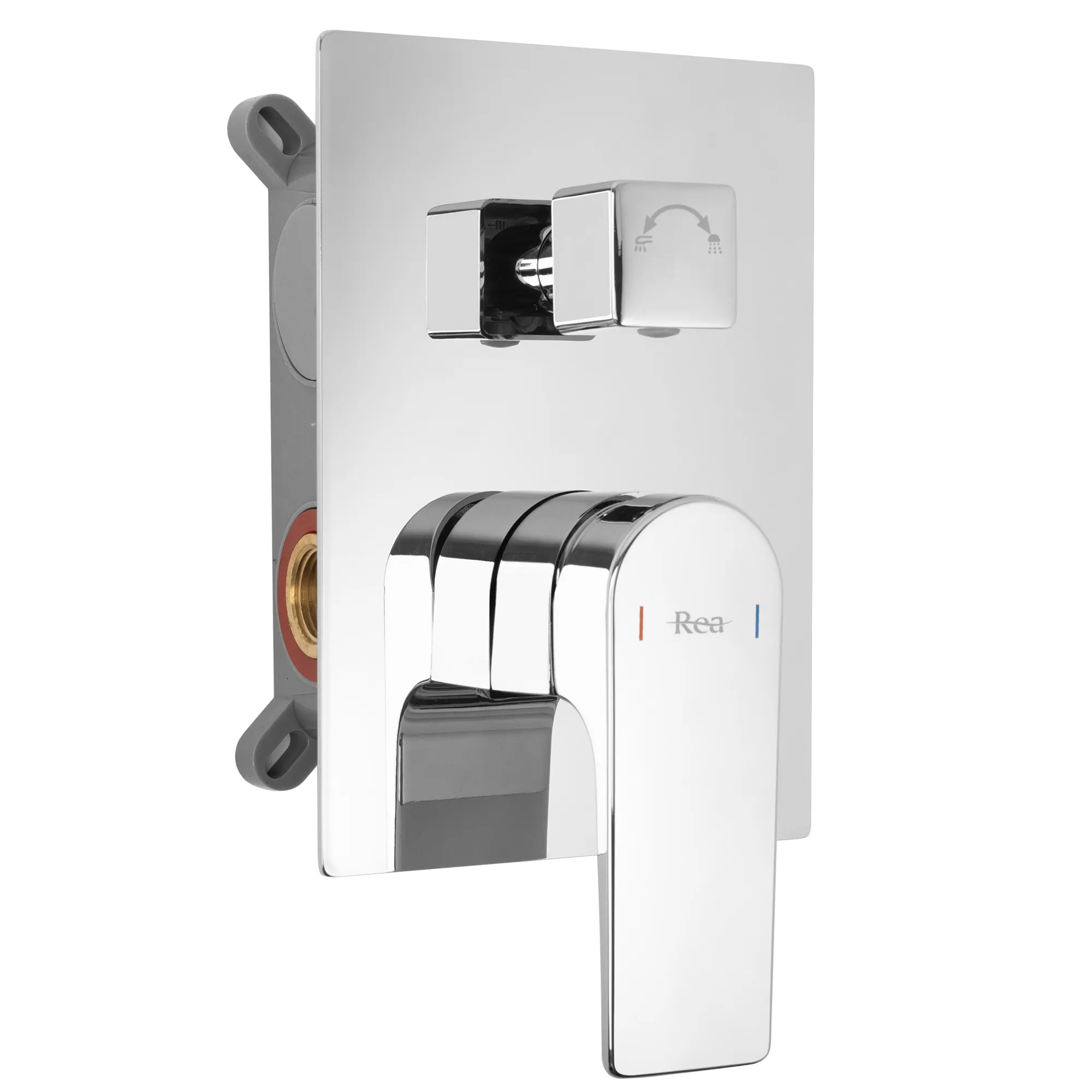 Set de duș culoare crom înălțime 21 cm material alamă/ABS model Moby Chrome [2]