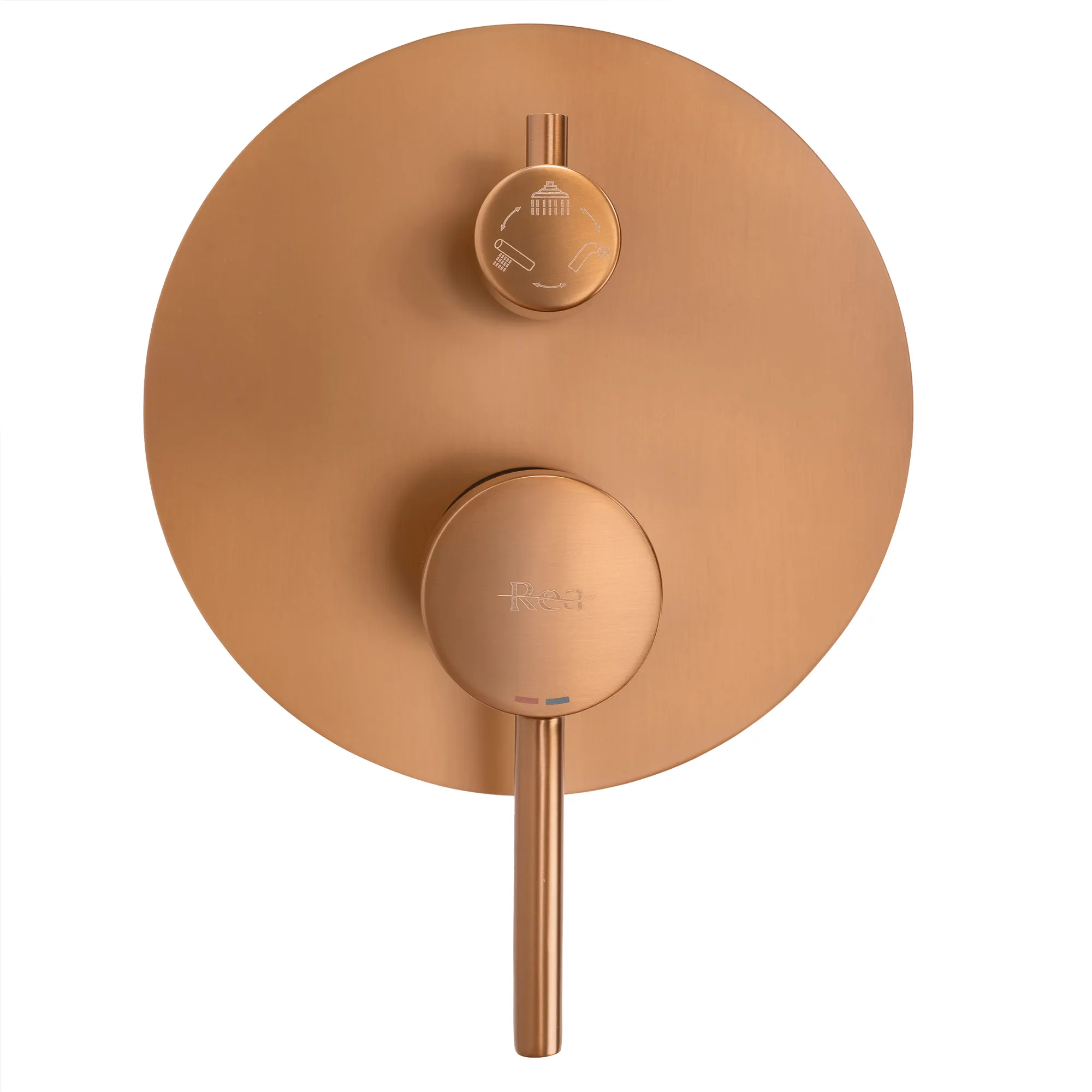 Set de duș încastrat în perete finisaj cupru periat înălțime 16 cm model Lungo Copper Brushed [3]