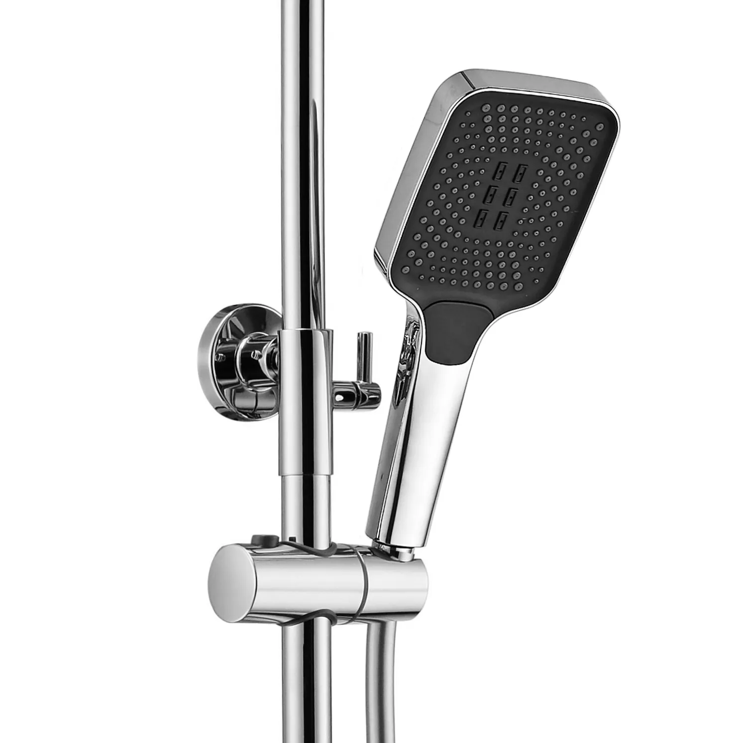 Set de duș culoare crom înălțime 115 cm material alamă/ABS model Rob Chrome [5]
