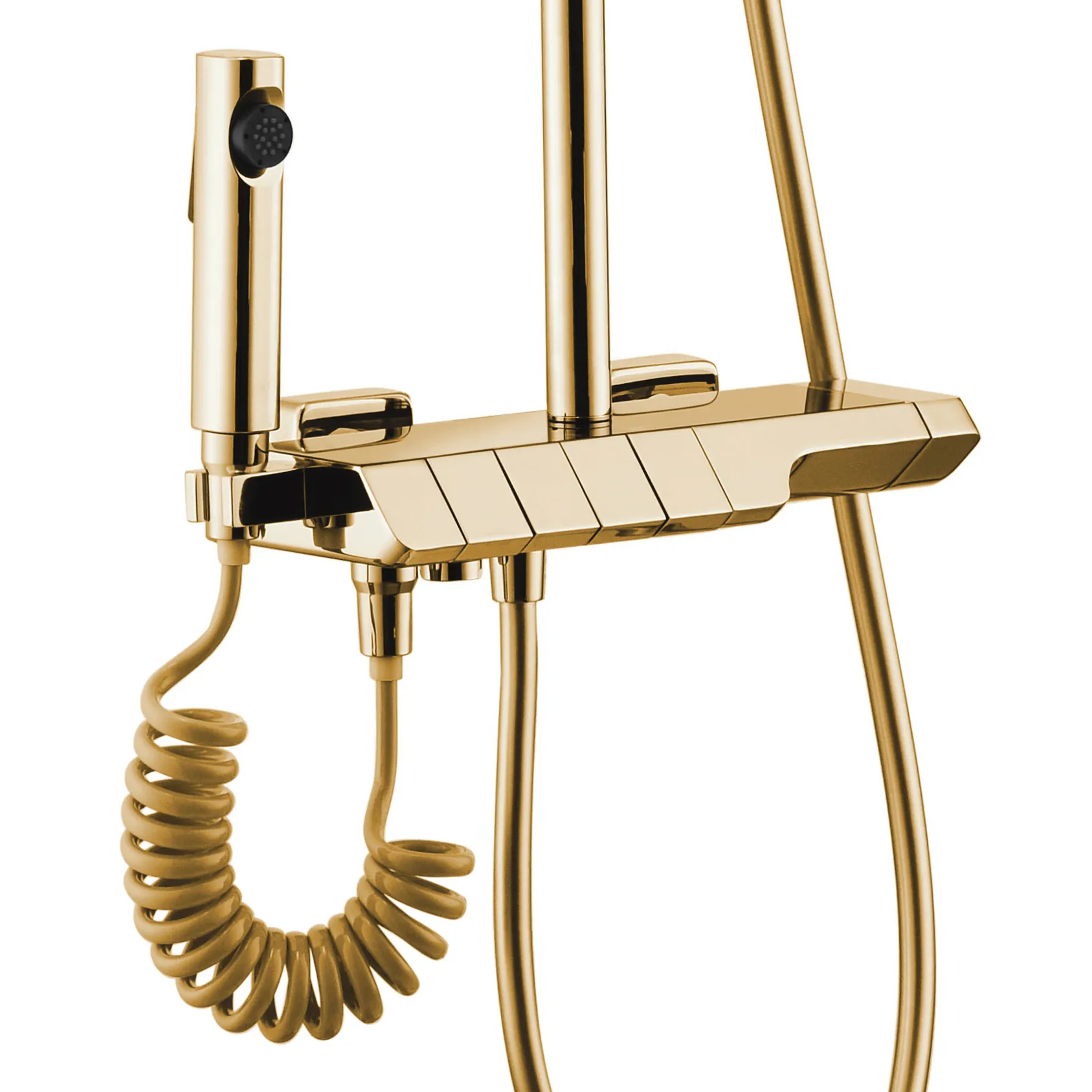 Set de duș culoare auriu înălțime 115 cm material alamă/ABS model Rob Gold [4]