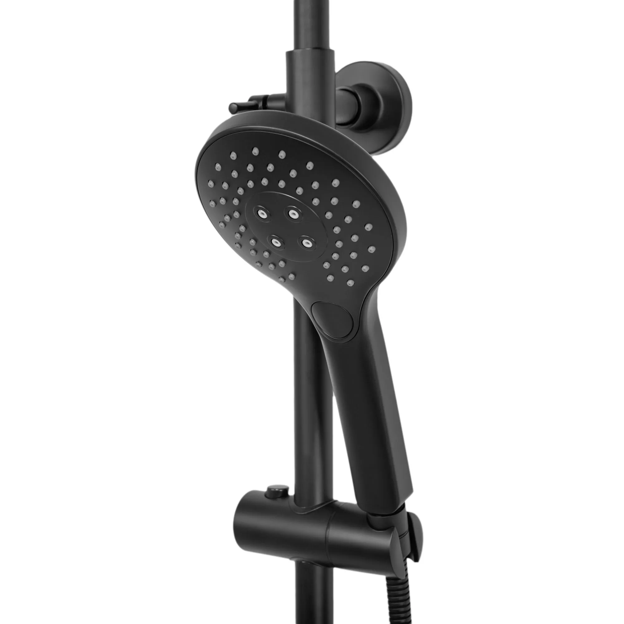 Set de duș culoare negru mat înălțime 123 cm material alamă model Vincent Black Mat [5]