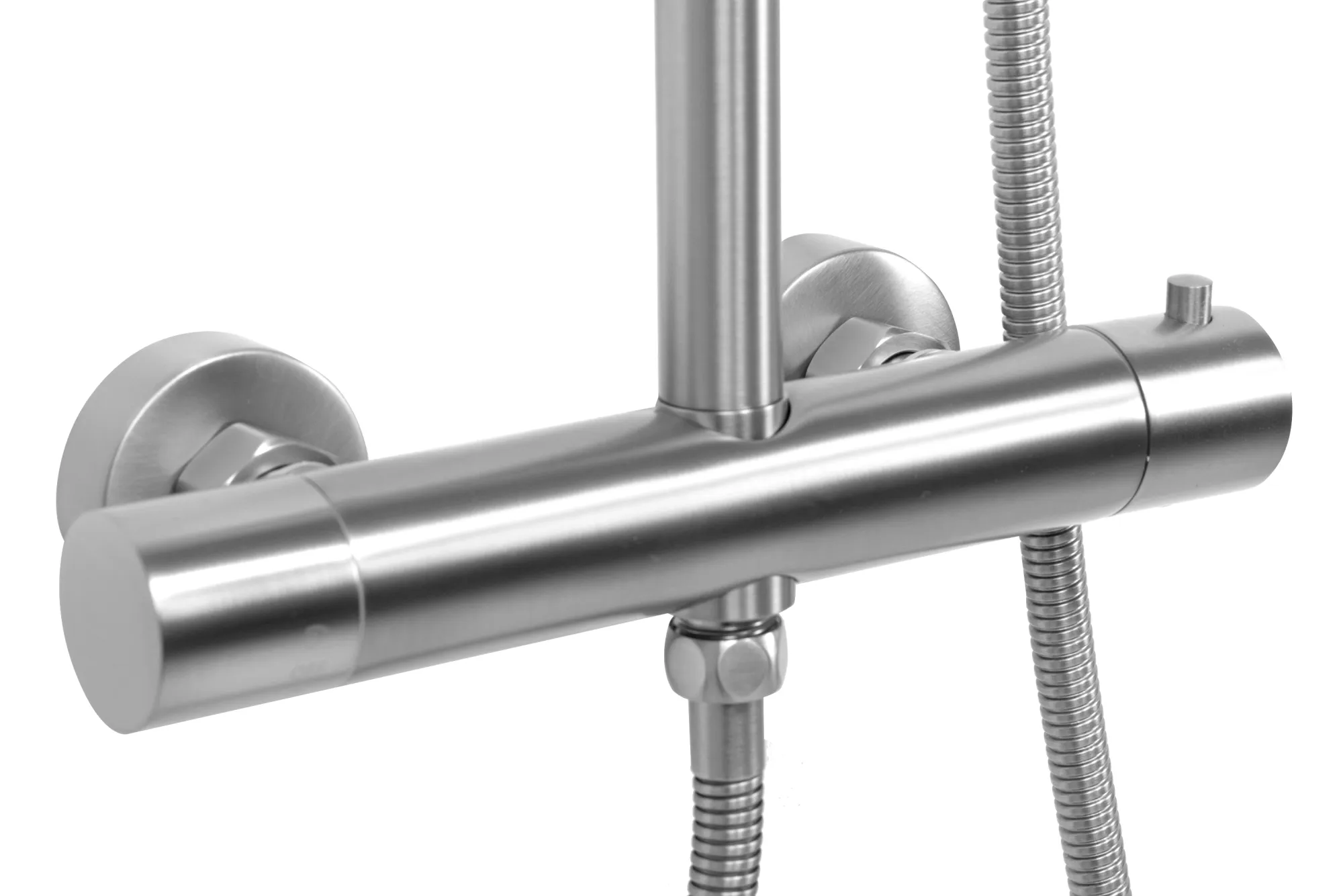 Set de duș culoare crom periat înălțime 123 cm material alamă model Vincent Chrome Brushed [8]