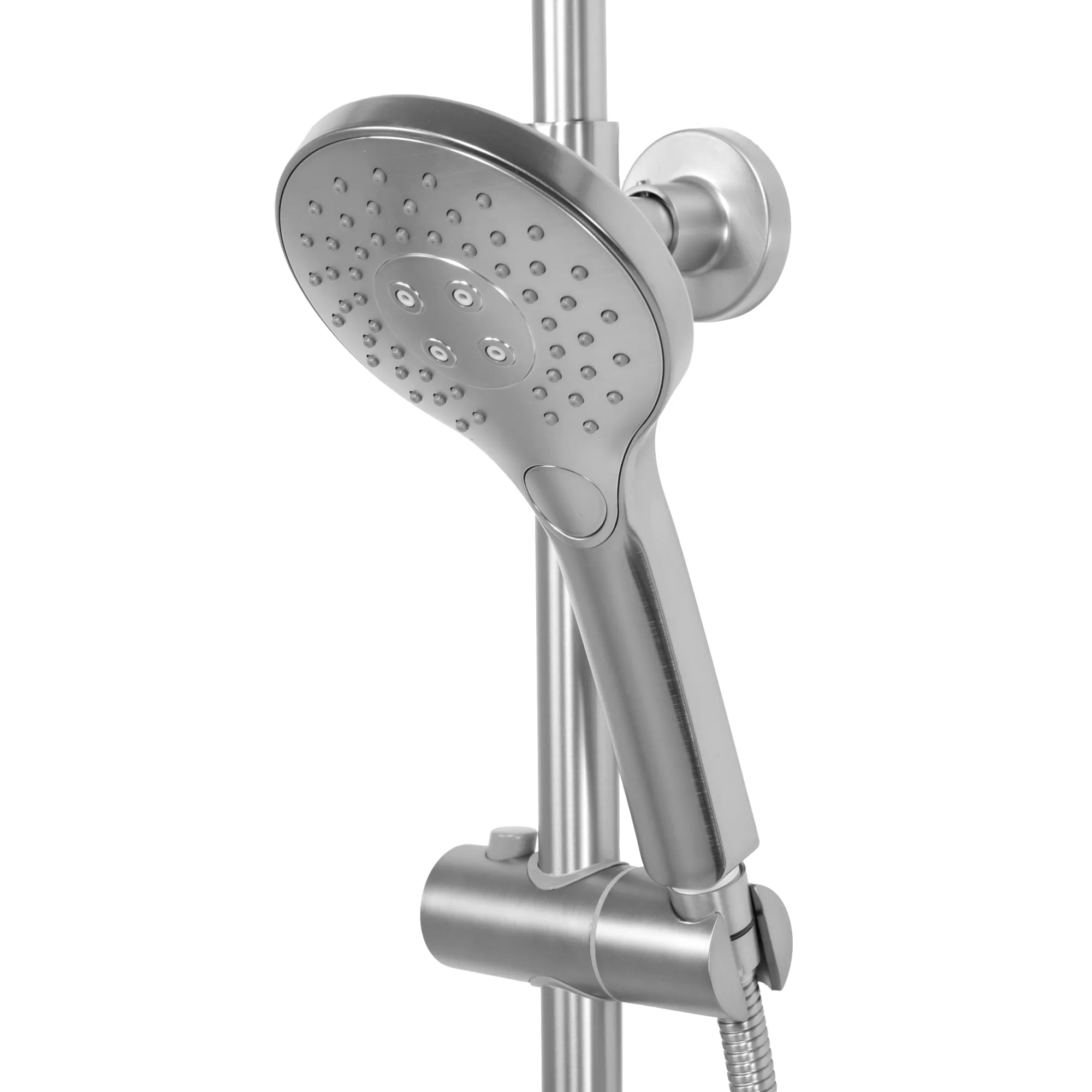 Set de duș culoare crom periat înălțime 123 cm material alamă model Vincent Chrome Brushed [6]