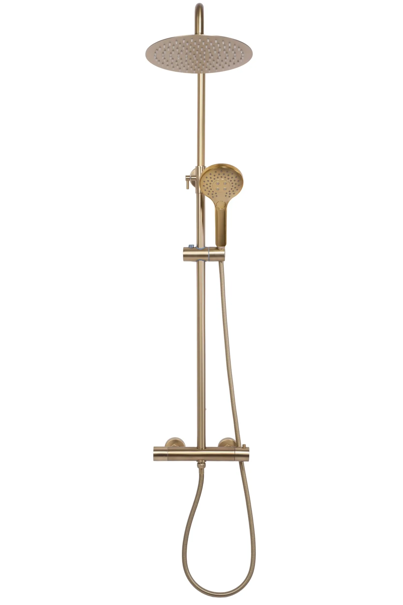 Set de duș culoare auriu periat înălțime 123 cm material alamă model Vincent Gold Brushed [2]
