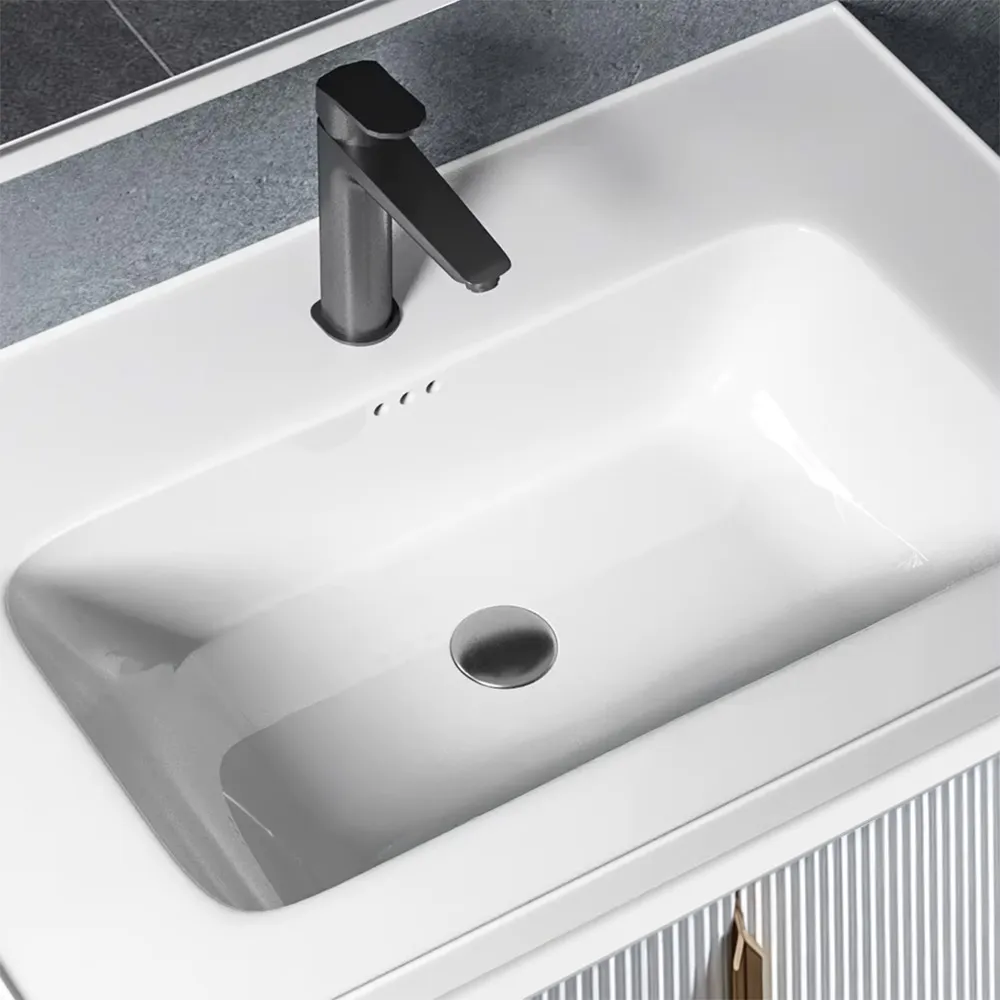 Set mobilier de baie cu lavoar și oglindă incluse lățime 60 cm culoare alb model Astor White [5]