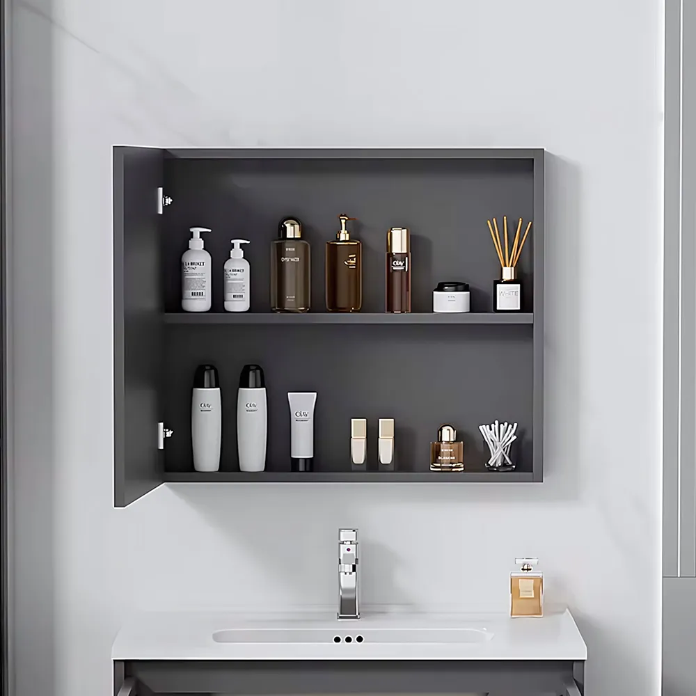 Set mobilier de baie cu lavoar și oglindă incluse lățime 60 cm culoare gri model Astor Grey [4]