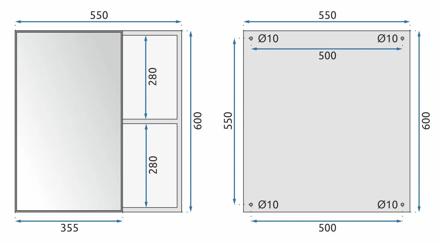 Set mobilier de baie cu lavoar și oglindă incluse lățime 60 cm culoare gri model Astor Grey [9]