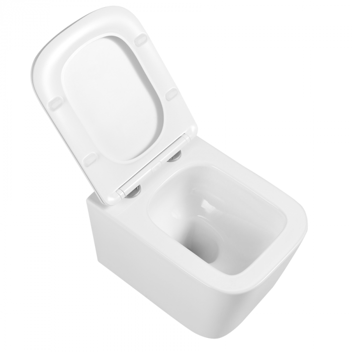 Set vas Wc și Bideu suspendabil culoare alb model Ines Tornado Rimless [5]