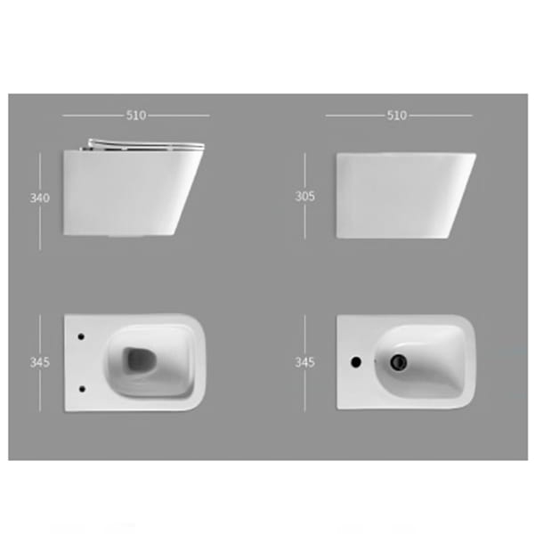 Set vas Wc + Bideu suspendabil culoare alb model Imperia White - Veldman [7]