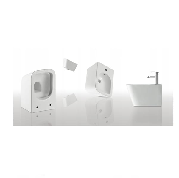 Set vas Wc + Bideu suspendabil culoare alb model Imperia White - Veldman [4]
