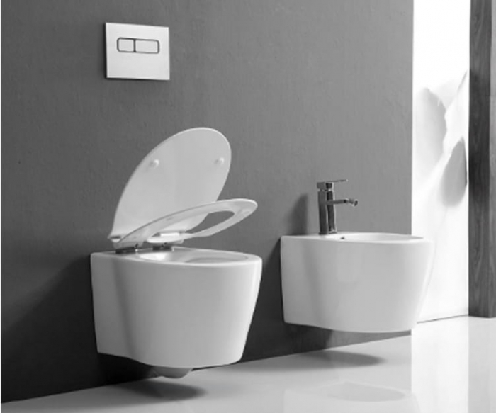 Set vas Wc + Bideu suspendabil culoare alb model Alba White - Veldman [2]
