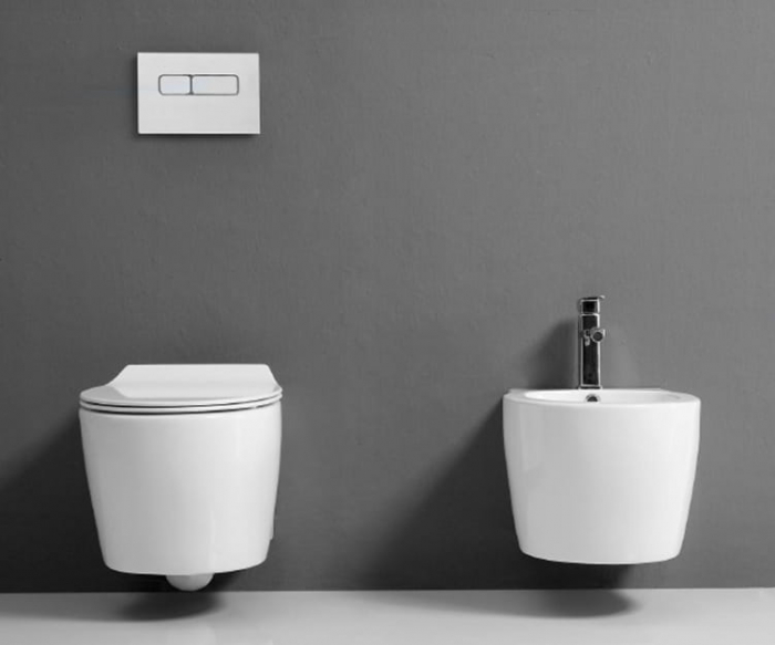 Set vas Wc + Bideu suspendabil culoare alb model Alba White - Veldman [3]