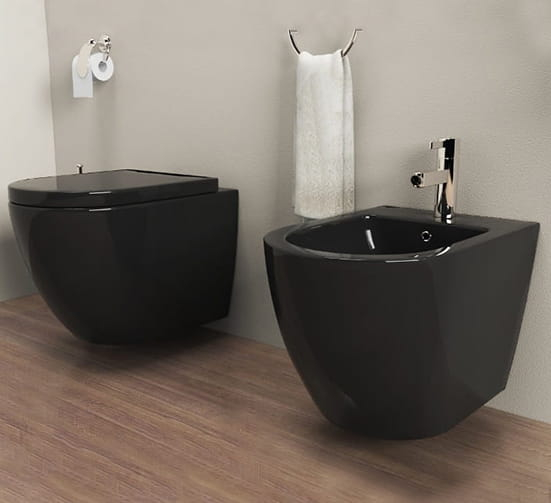 Set vas Wc + Bideu suspendabil culoare negru model Vera Black - Veldman [4]