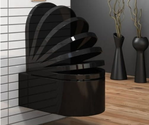 Set vas Wc + Bideu suspendabil culoare negru model Lorent Black - Veldman [6]