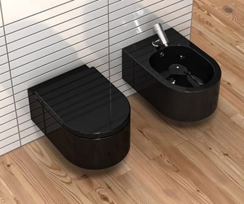 Set vas Wc + Bideu suspendabil culoare negru model Lorent Black - Veldman [2]
