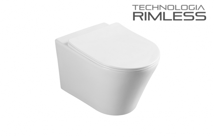 Set vas Wc + Bideu suspendabil culoare alb model Sonata White - Veldman [3]