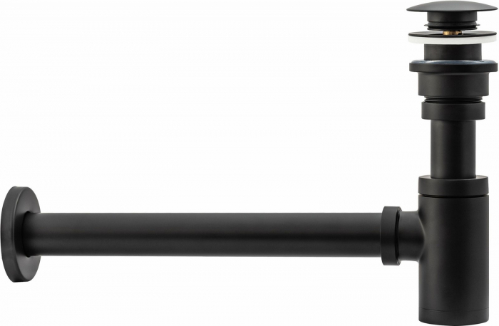 Sifon universal pentru lavoar culoare negru mat old + dop tip click-clack model Old Black Matt [3]