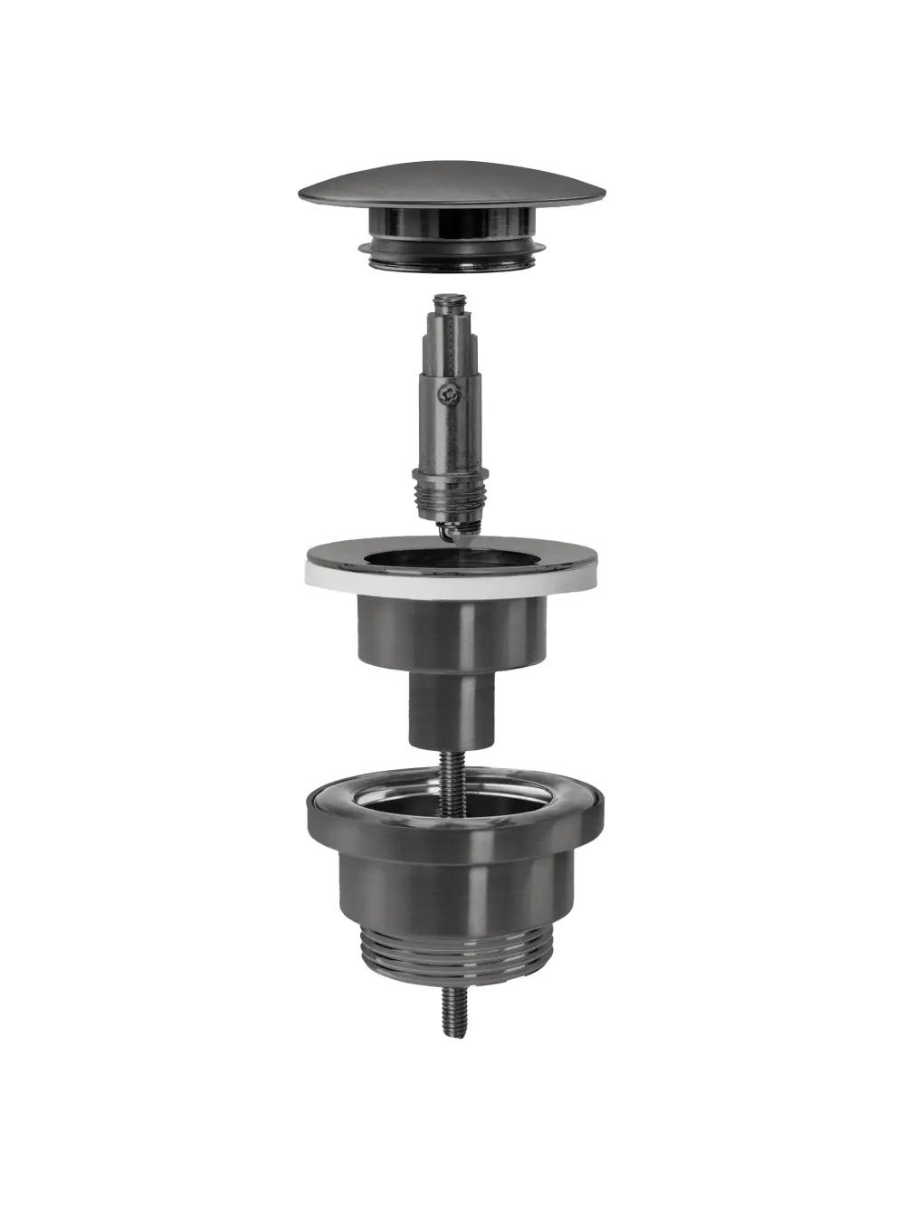 Sifon universal pentru lavoar culoare titan periat + dop tip click-clack model Titan Brush [4]