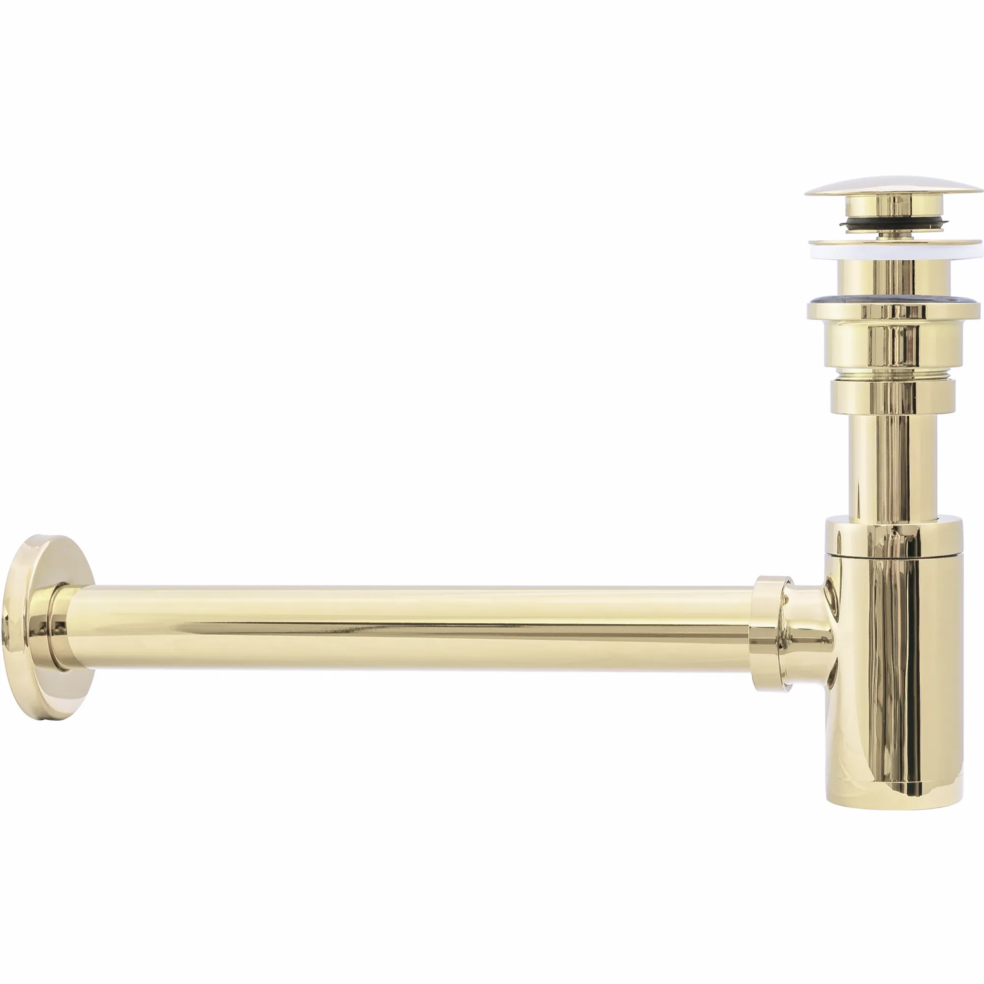 Sifon universal pentru lavoar culoare auriu lucios + dop tip click-clack model Gold [2]