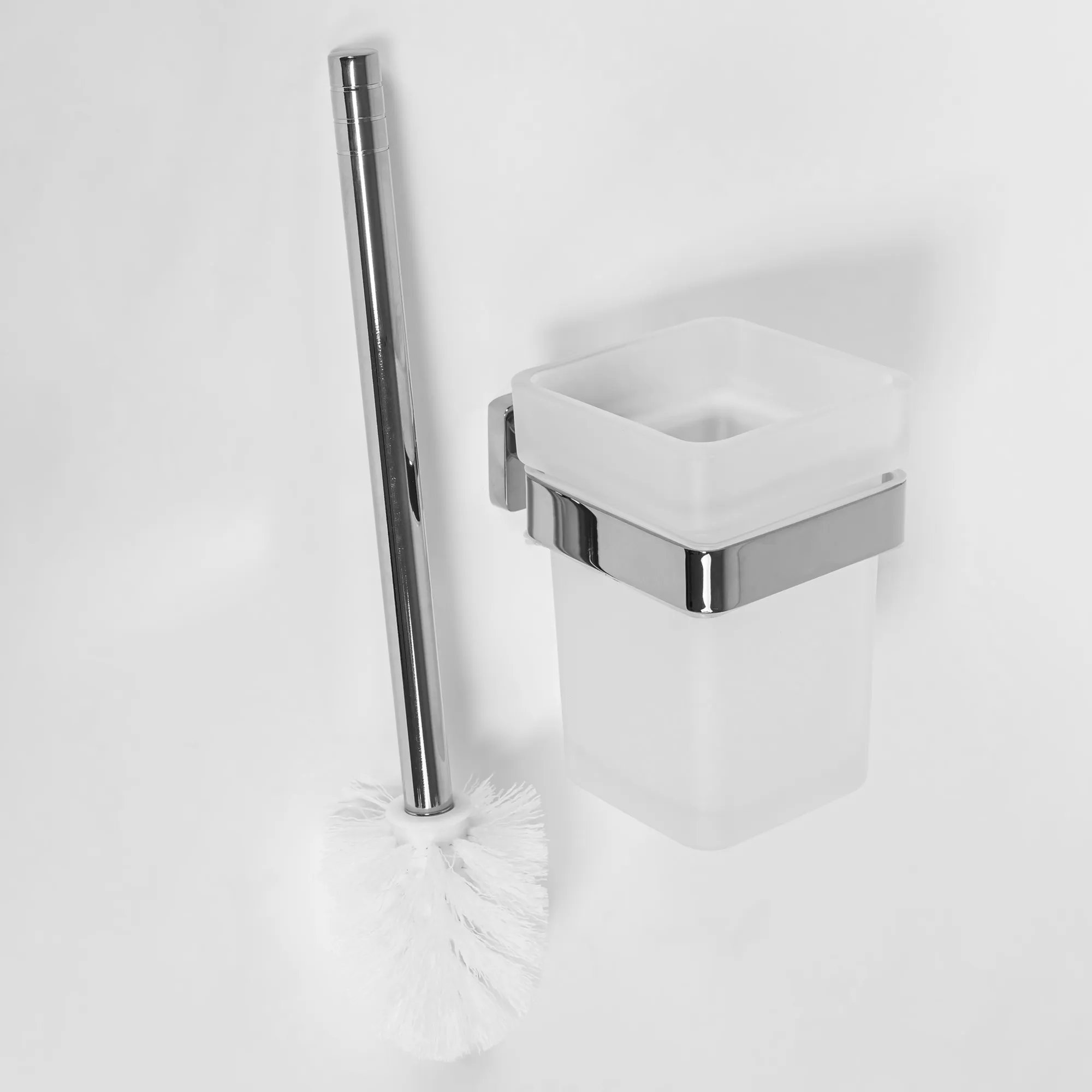 Perie Wc cu suport finisaj crom model pătrat 80012 Erlo [2]