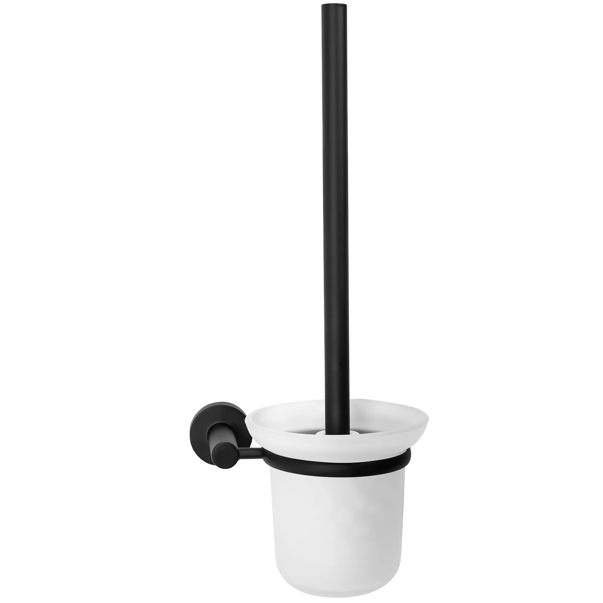 Perie Wc cu suport finisaj negru mat model rotund 77044 [1]