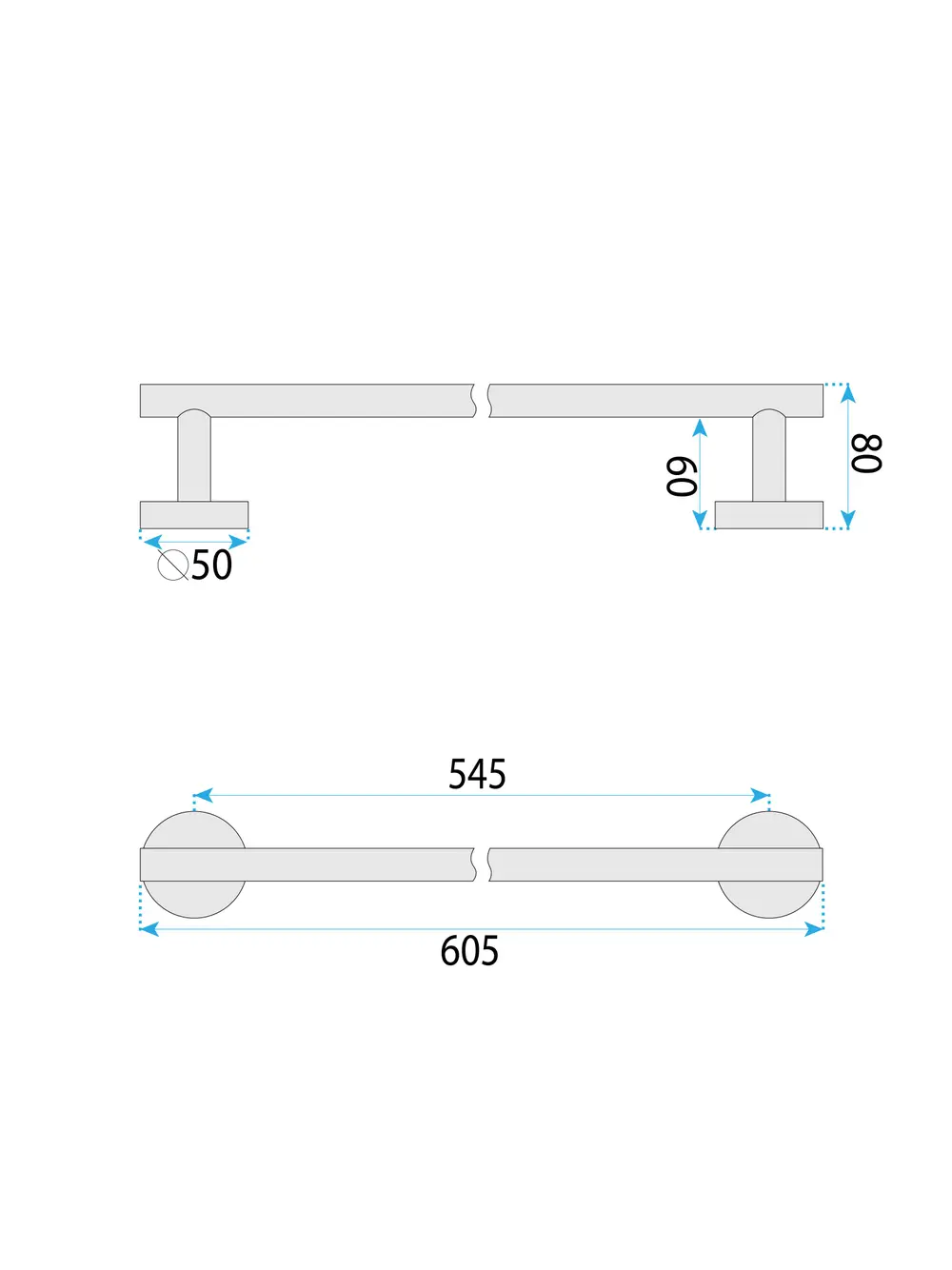 Suport prosop baie finisaj auriu periat seria 6603 Modern Brush Gold [6]