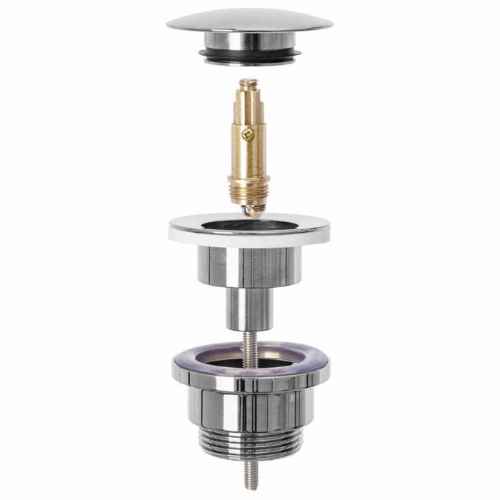 Sifon universal pentru lavoar culoare crom lucios + dop tip click-clack model Chrome [3]