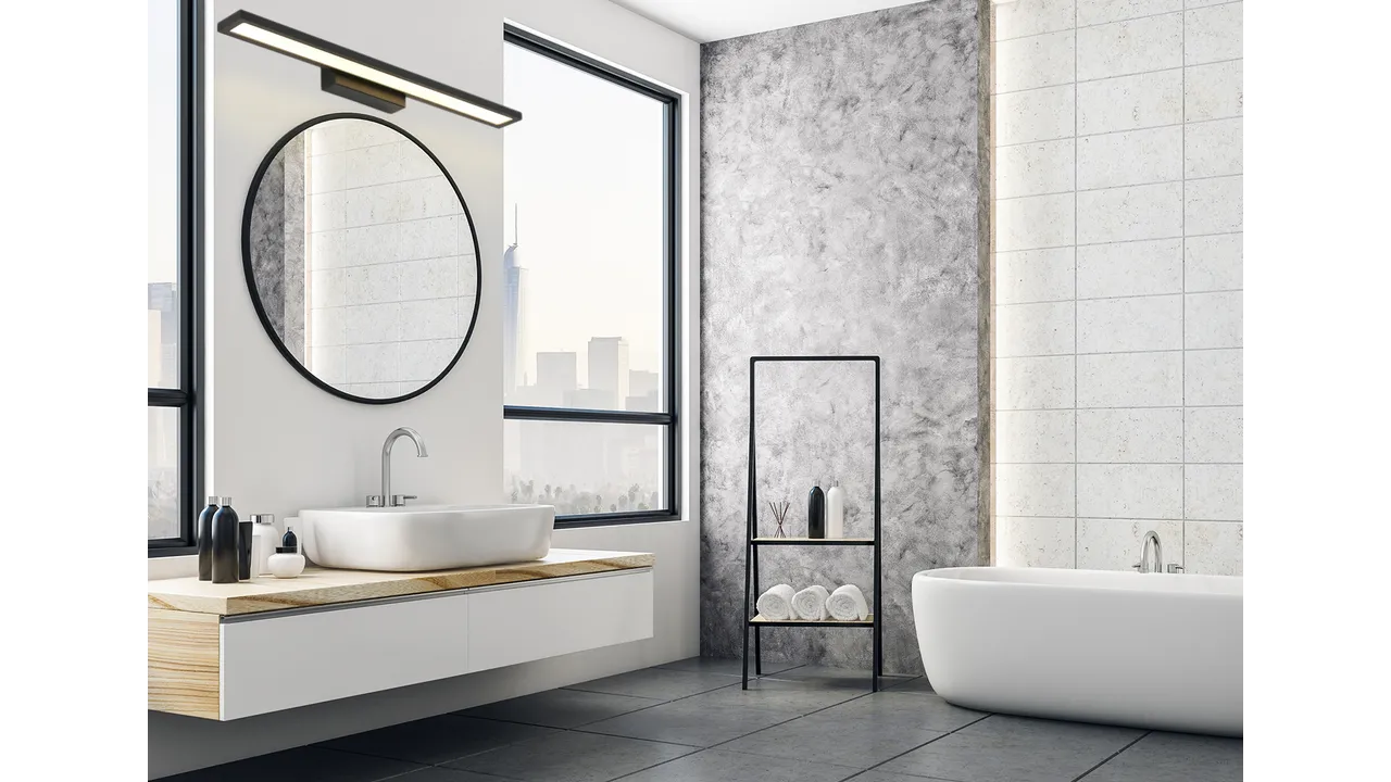 Aplică de baie LED pentru oglindă culoare neagră lungime 60 cm model APP840 [5]