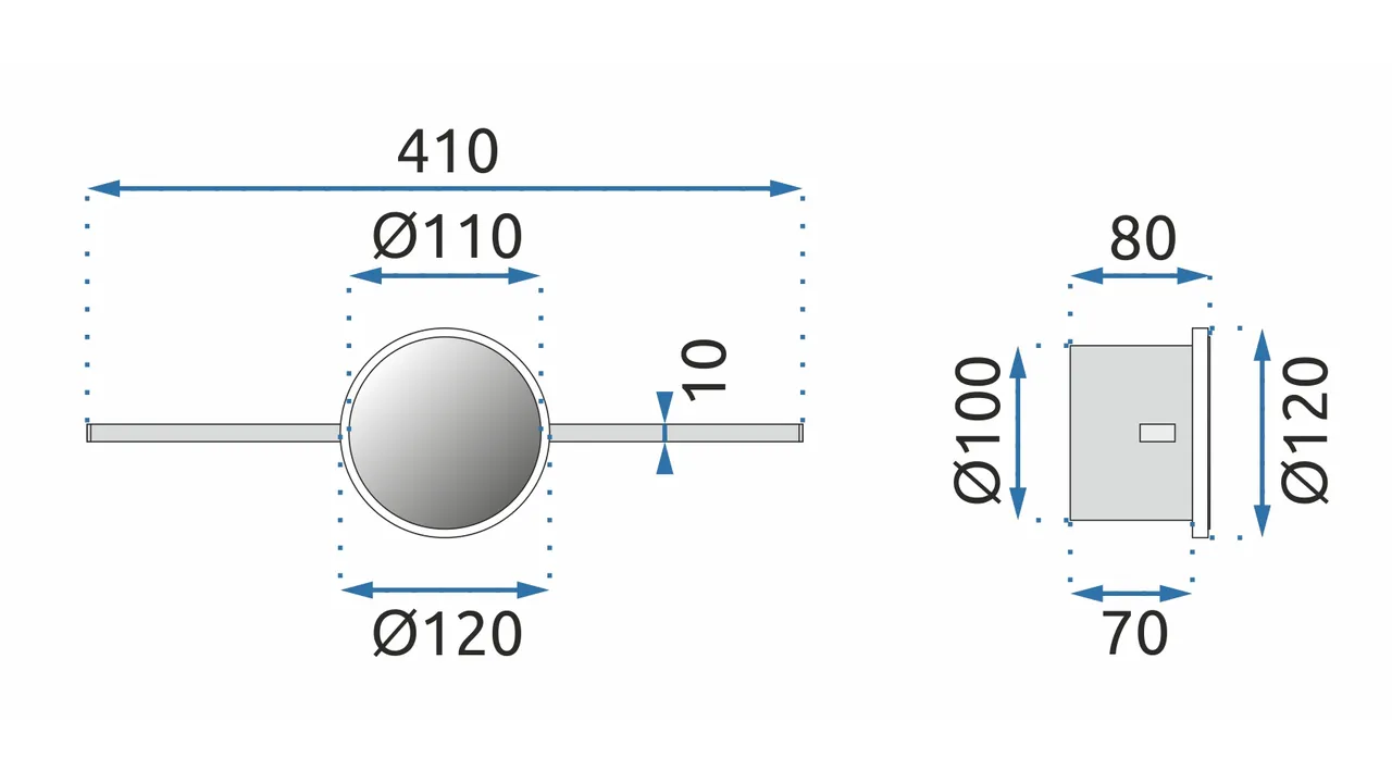 Aplică de baie LED pentru oglindă culoare neagră lungime 40 cm model APP848 [7]