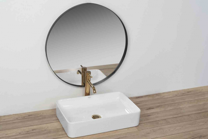 Lavoar baie pe blat formă dreptunghiulară lungime 51 cm culoare alb model Avia [2]