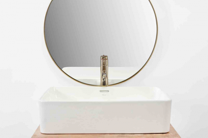 Lavoar pe blat formă dreptunghiulară lungime 56 cm culoare alb model Berta White [4]